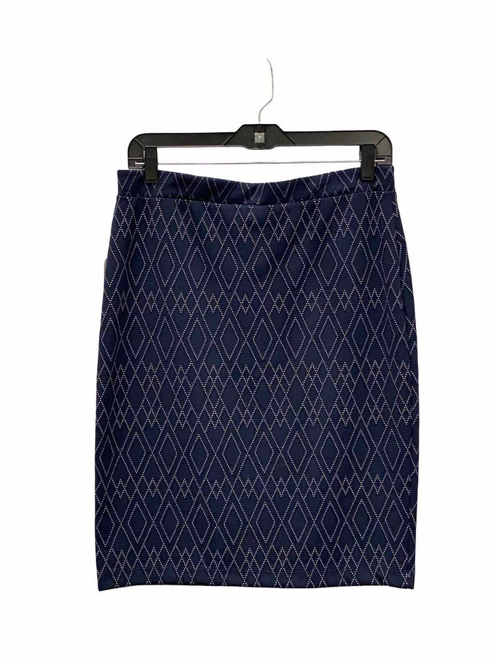 Leota Size M Navy White Print Pencil Skirt