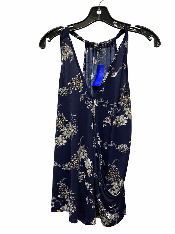 Paper Moon Size M Navy Floral Tank Top