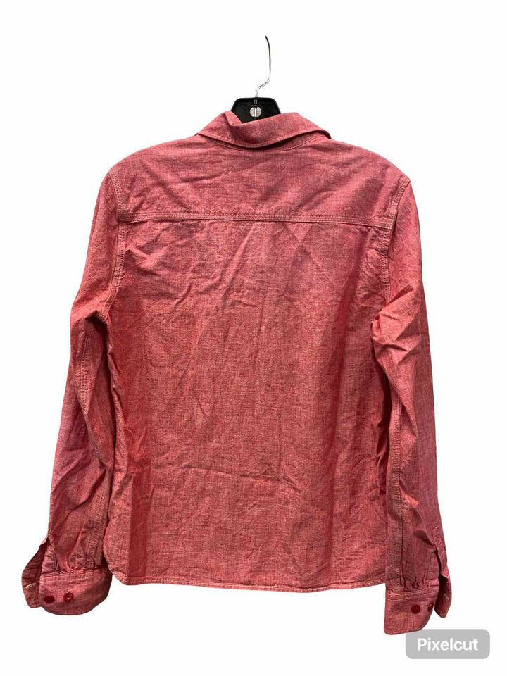 Lucky Brand Size M Red 100% cotton Long Sleeve Shirts