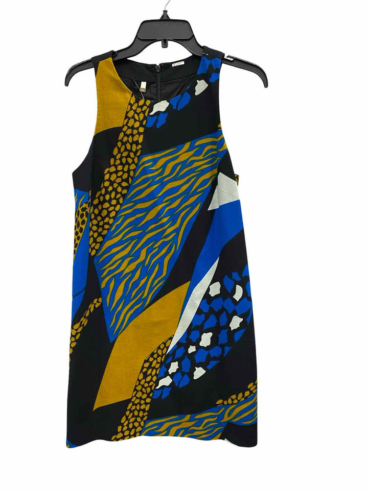 Unknown Brand Size 6 Blue/Brown Multi Print Dress