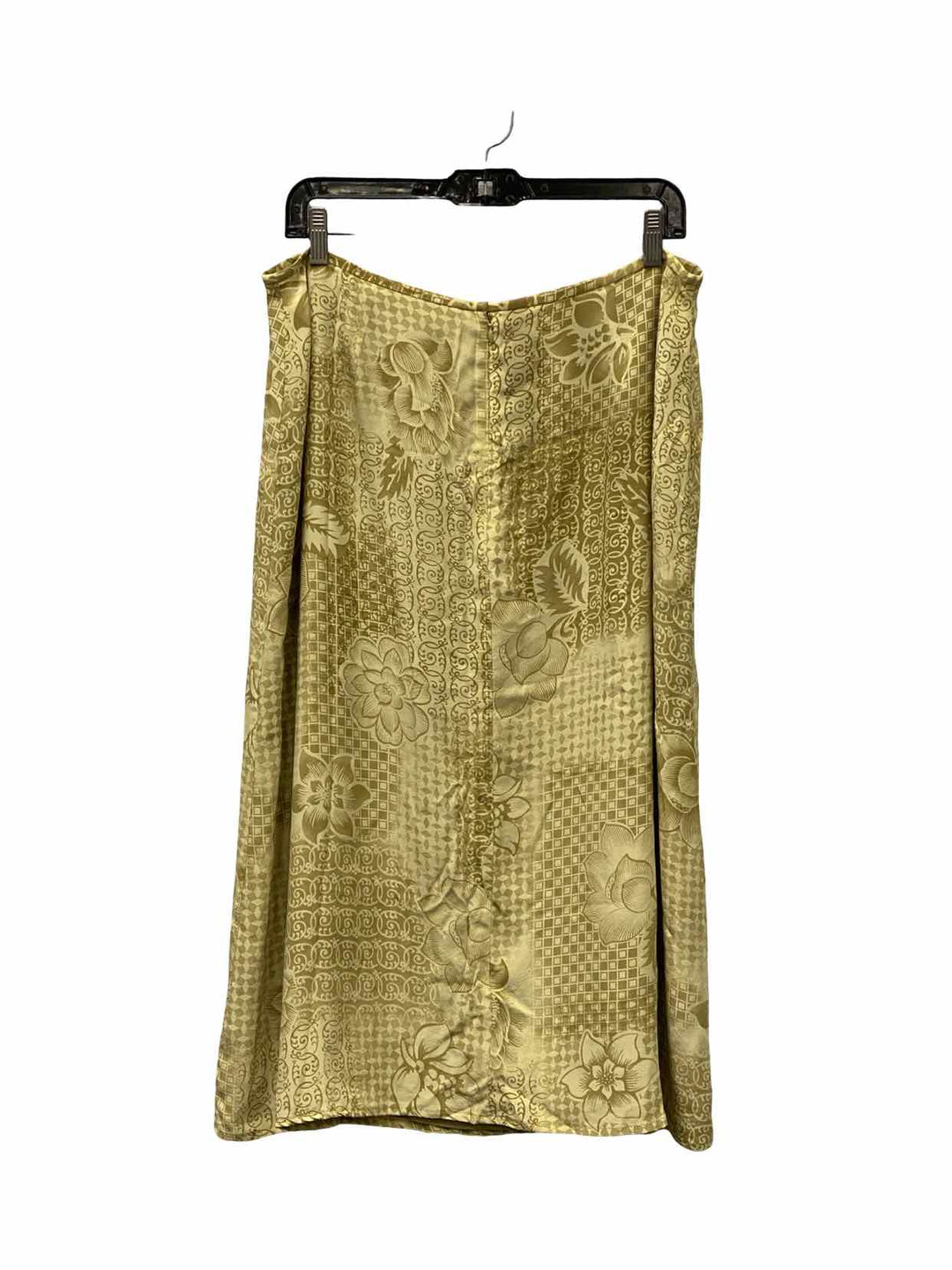 Josephine Chaus Size 16 Yellow Floral Silk Skirt
