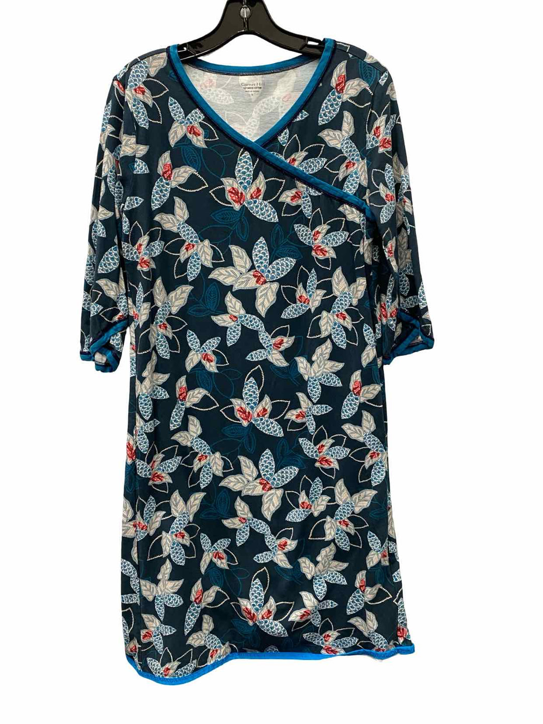 Garnet Hill Size S Blue Floral Dress