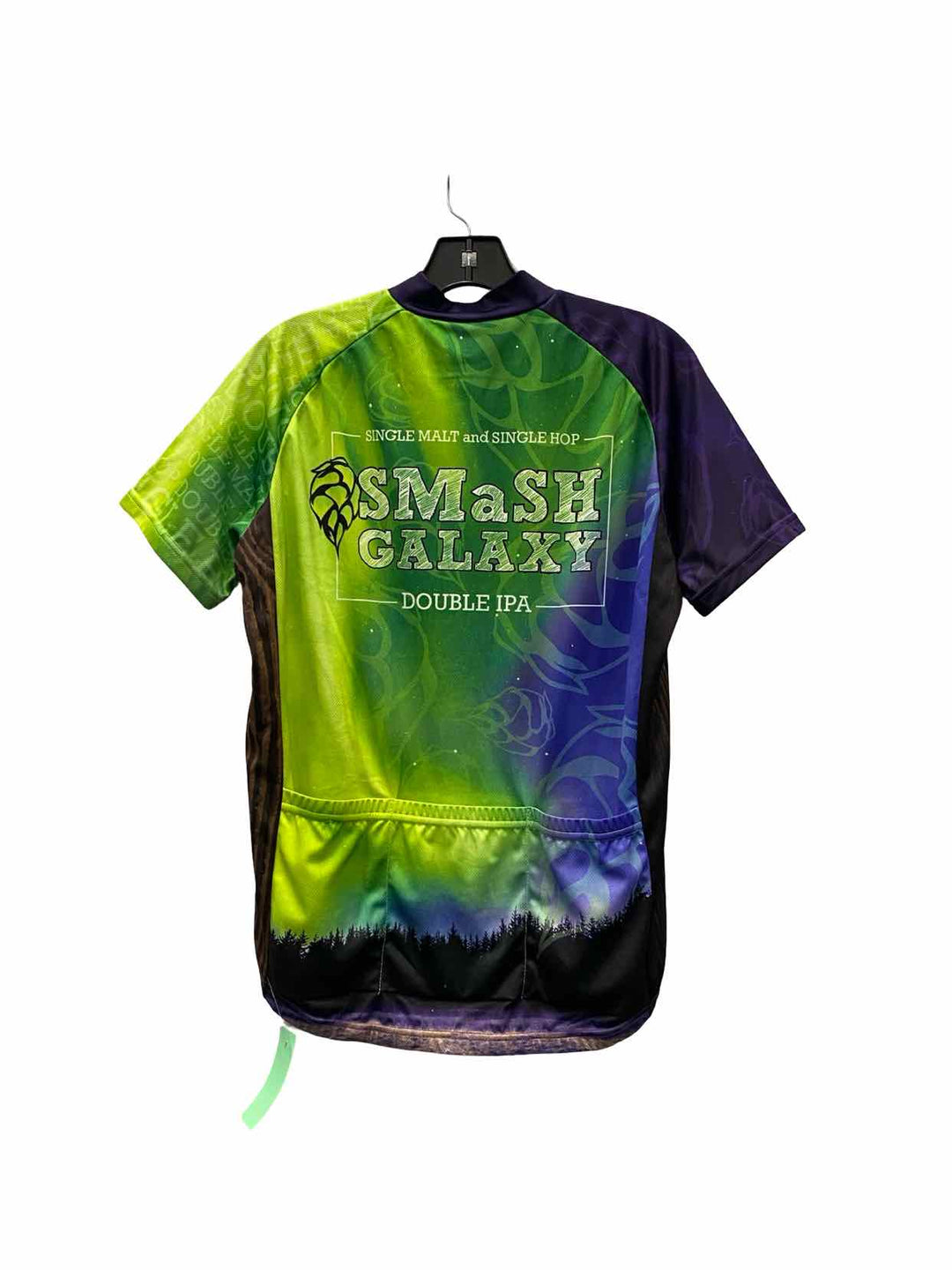 Alaskan Brewing Co. Size M Purple Green Athletic Short Sleeve