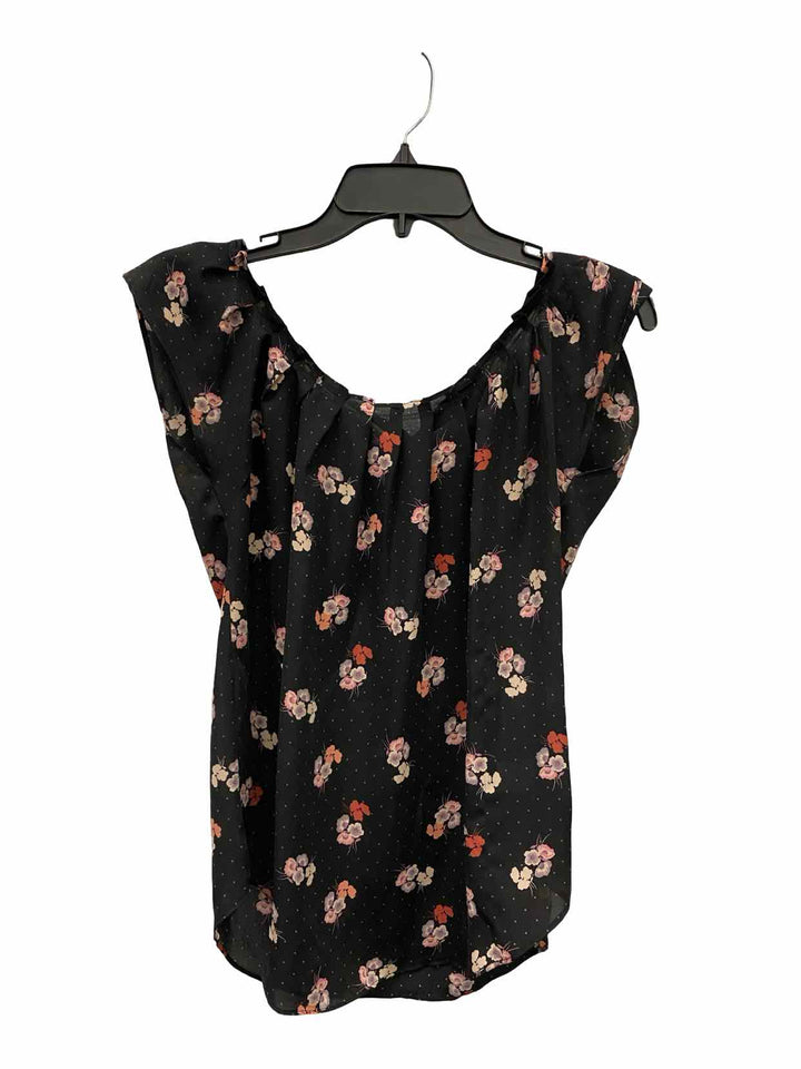 Lauren Conrad Size XS Black Pink Floral Tank Top