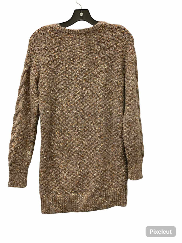 Adrienne Vittadini Size S Grey Brown Sweater