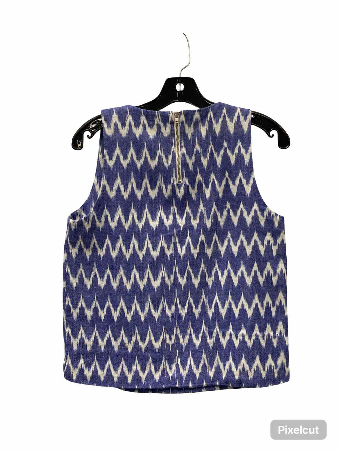 J Crew Size 4 Blue White Print 100% cotton Tank Top