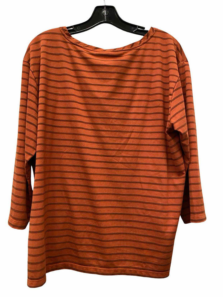 Mountain Hard Wear Size XL Orange Striped Long Sleeve Shirts