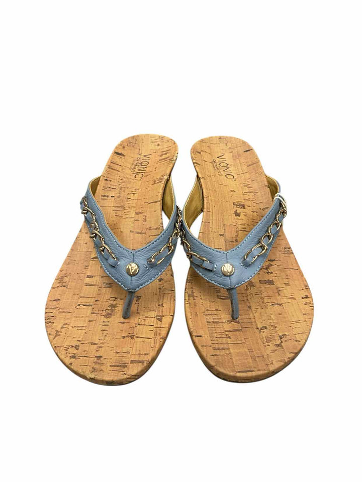 Vionic Shoe Size 9 Blue Brown Sandals