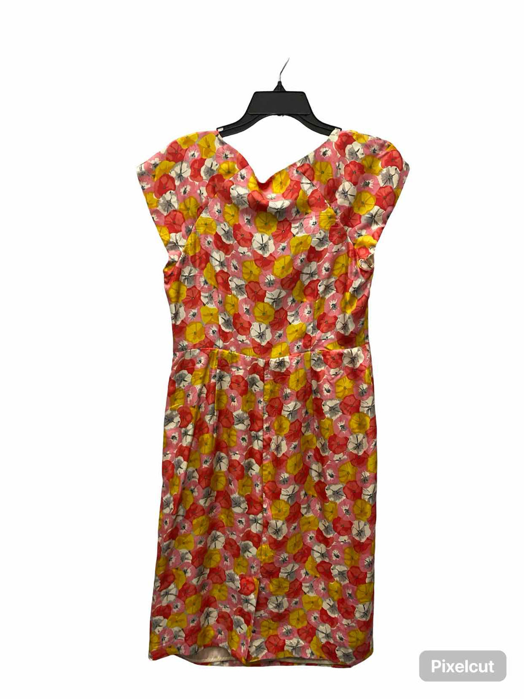 Boden Size 8 Pink Yellow Floral 100% silk Dress