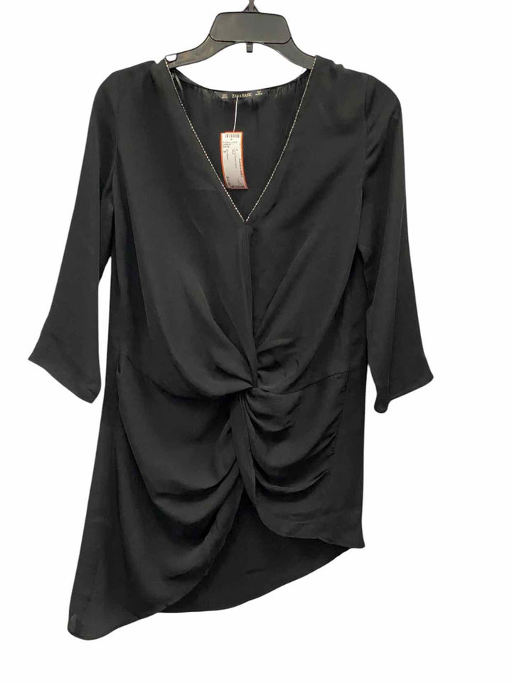 Zara Basic Size S Black Long Sleeve Shirts
