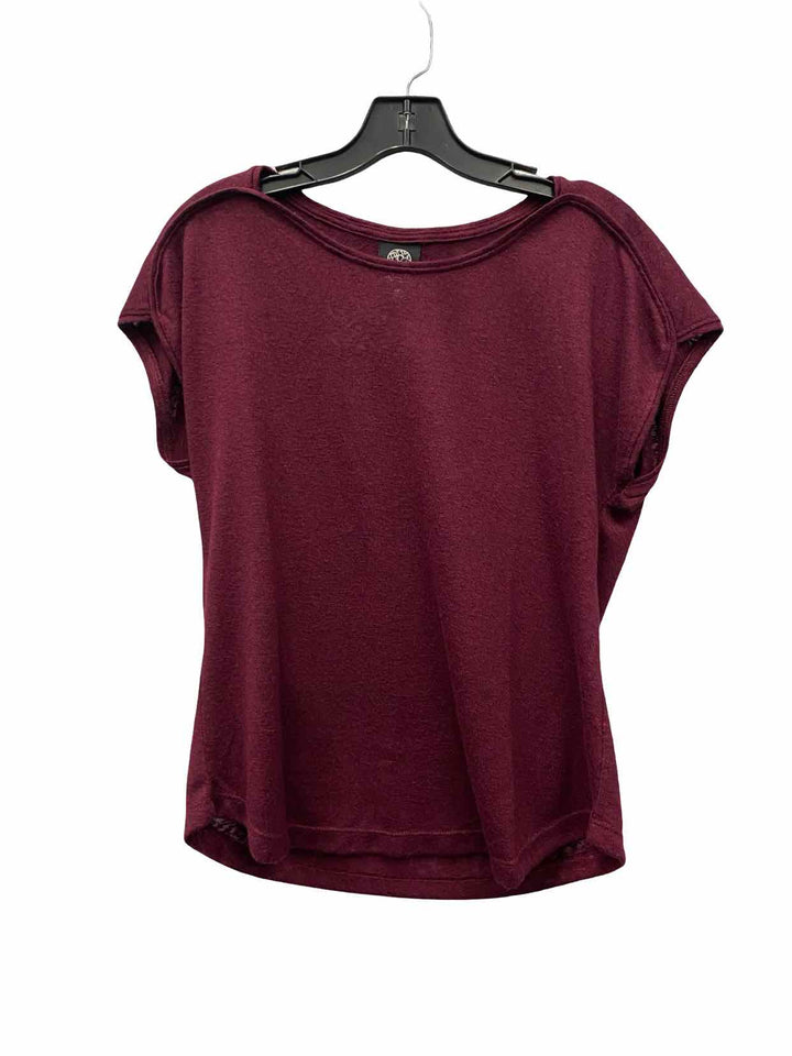 Bobeau Size MP Plum Short Sleeve Shirts