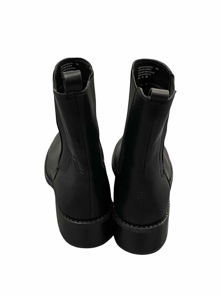 Steve Madden Shoe Size 10 Black Leather Boots(Ankle)