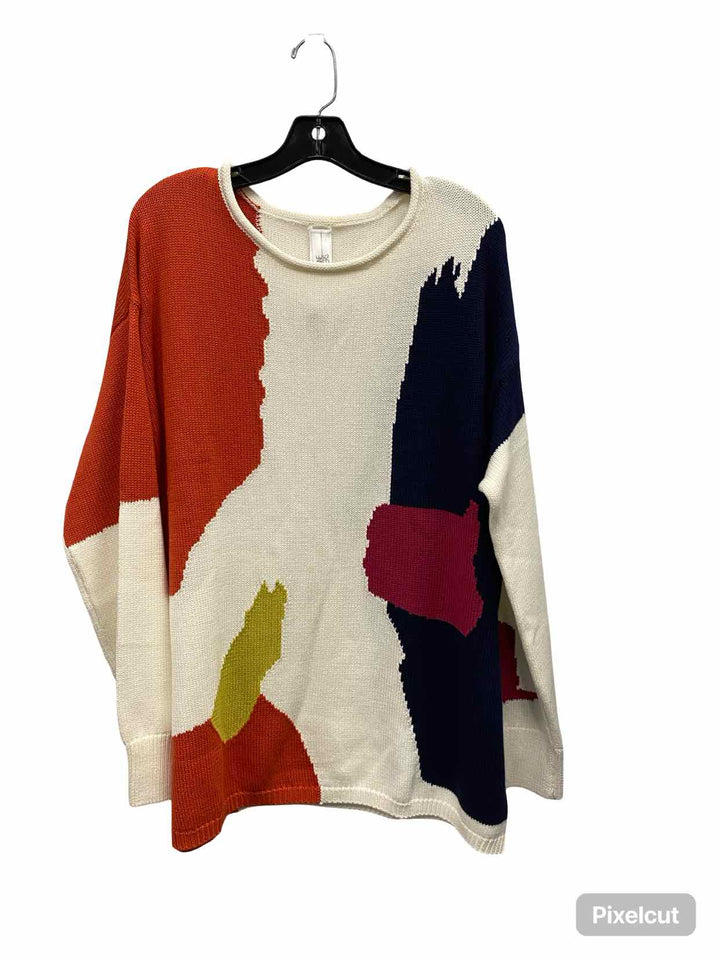 Wynne Layers Size XL White Multi Sweater