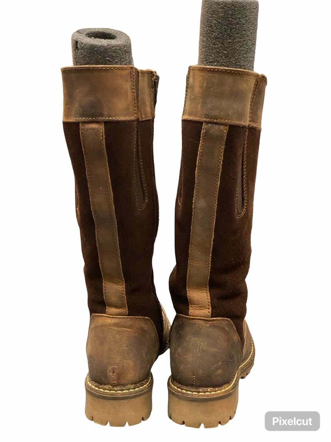 Bos and Co Shoe Size 37 Brown Suede/Leather Norman Wideshaft Boots(knee)