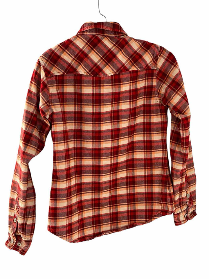 stio Size S Red Cream Plaid Long Sleeve Shirts