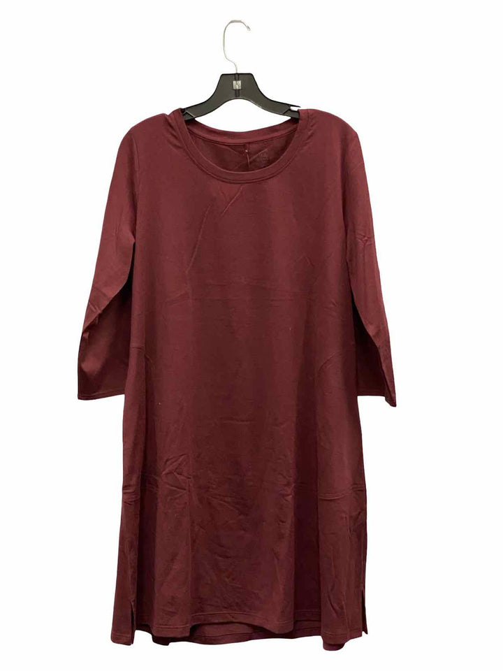 Woolx Size L Marroon 85% Merino Wool Dress