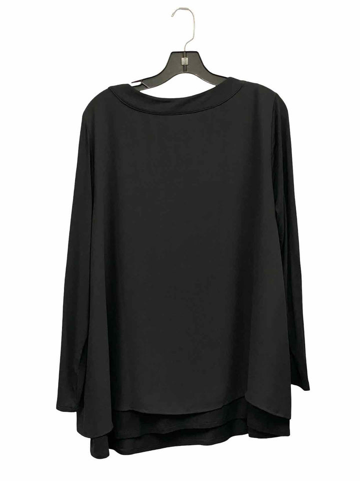 J Jill Size XL Black Long Sleeve Shirts