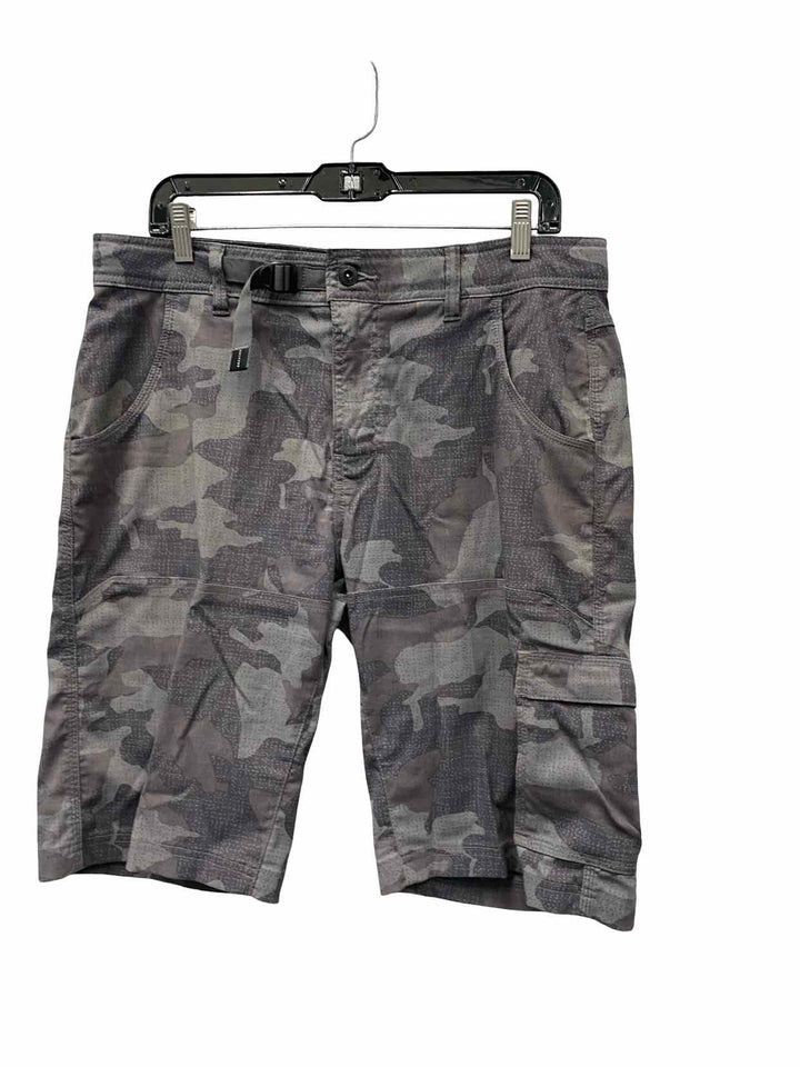 PrAna Size 33 Grey camo print Shorts
