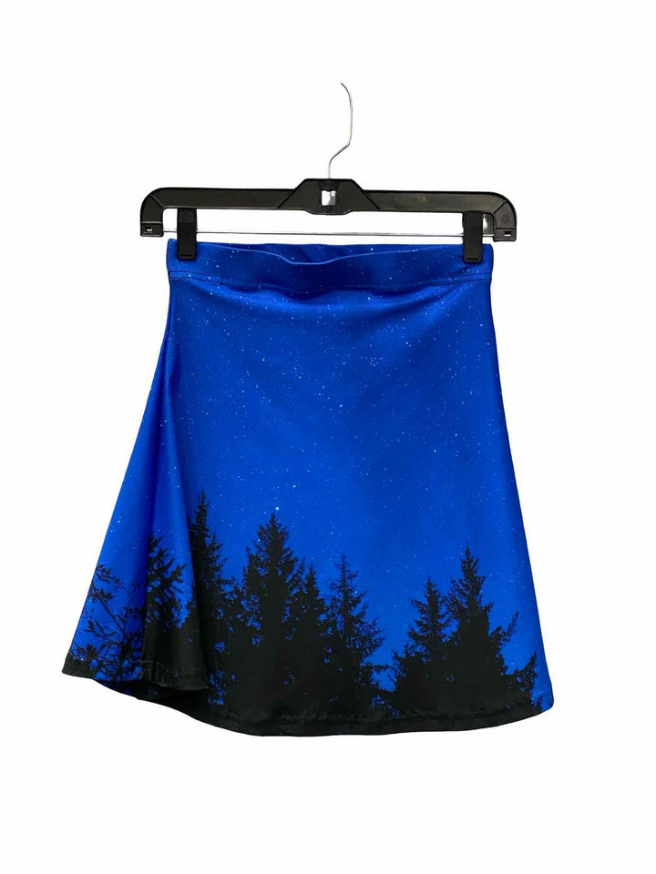 Laveda Loose Size S Blue Print Skirt