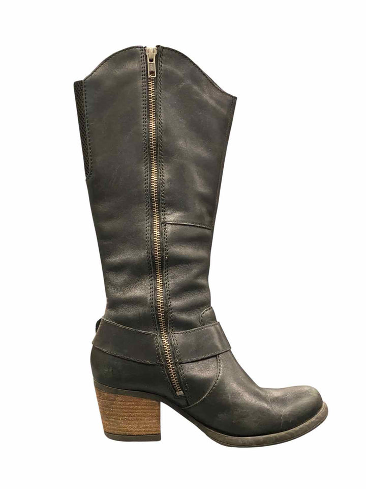 Born Shoe Size 6 Black Leather Boots(Ankle)