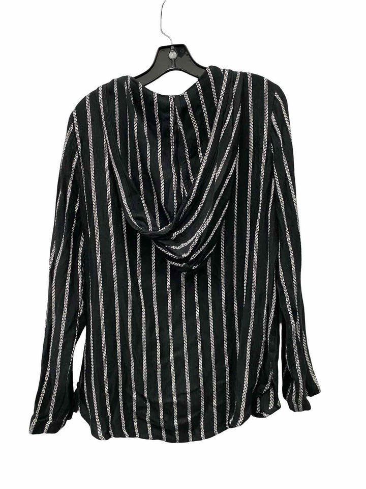 Billabong Size M Black White Long Sleeve Shirts