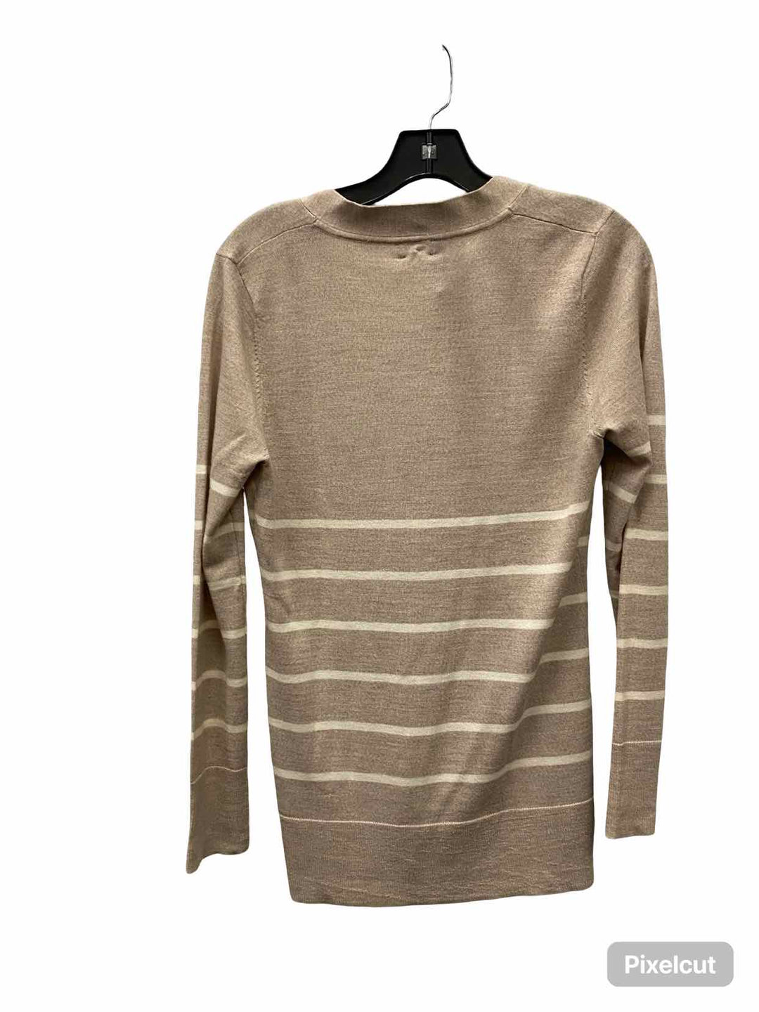 Patagonia Size S Beige White Stripes 100% Merino Wool Sweater