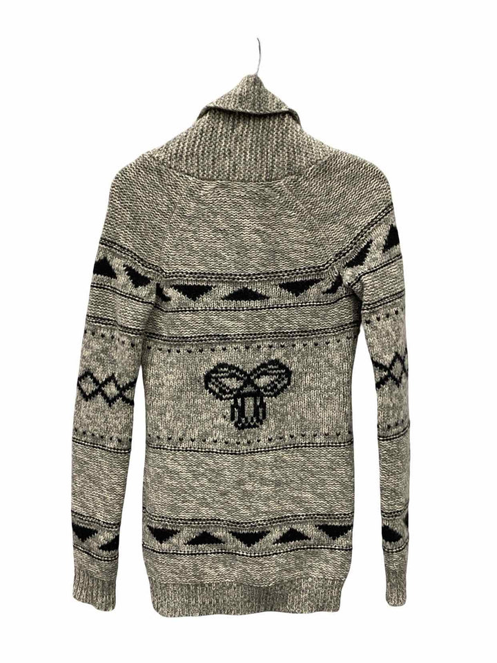 TNA Size XS Gray 100% Lambswool Sweater