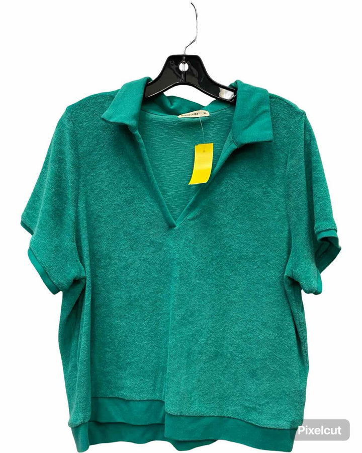 Marine Layer Size XL kelly green Terry Short Sleeve Shirts
