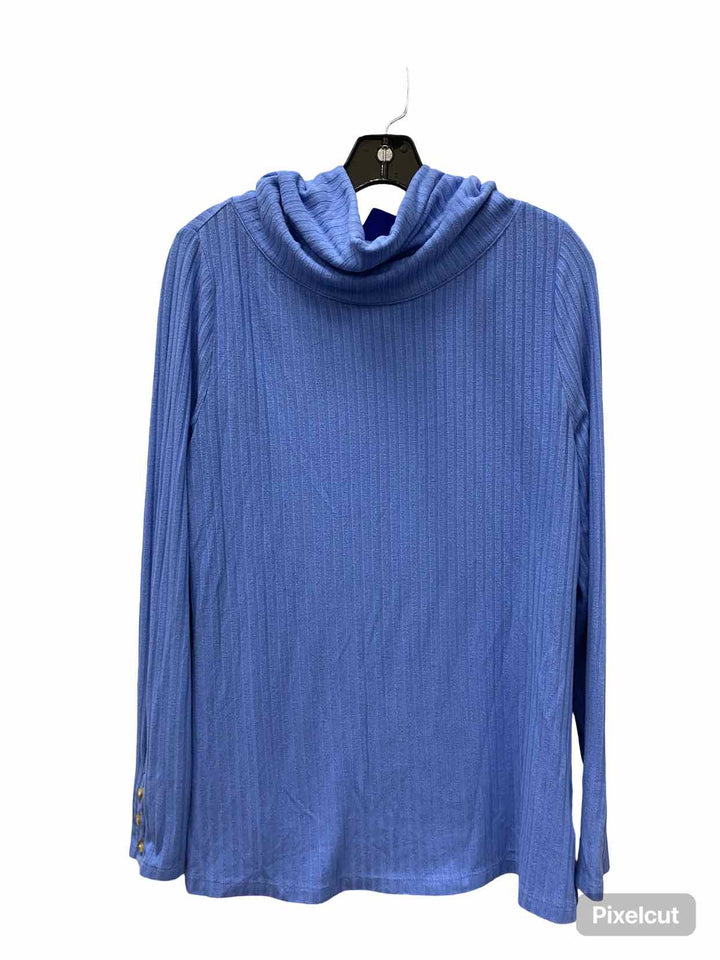 Lands End Size M Blue Long Sleeve Shirts