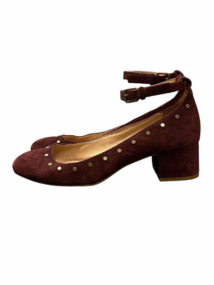 Madewell Shoe Size 7.5 Maroon Suede Heels