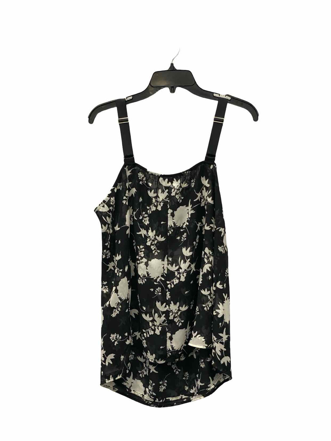 Lane Bryant Size 14 Black White Floral Tank Top