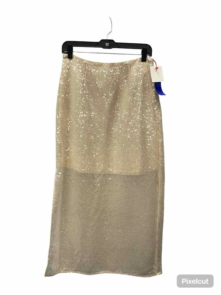 Open Edit Size S Cream Sequin Skirt