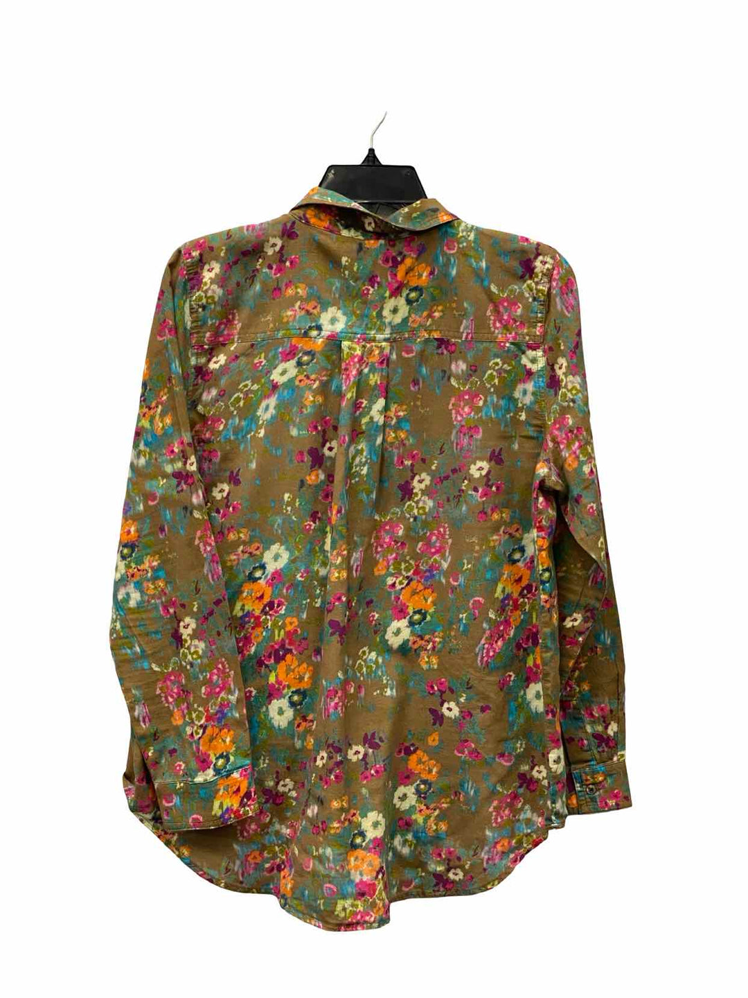 Sundance Size M Brown Floral 100% cotton Long Sleeve Shirts
