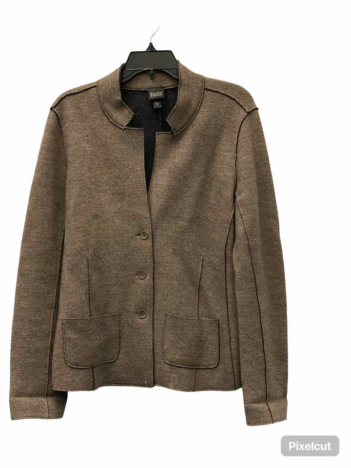 Eileen Fisher Size M Brown 96% Merino Wool Jacket
