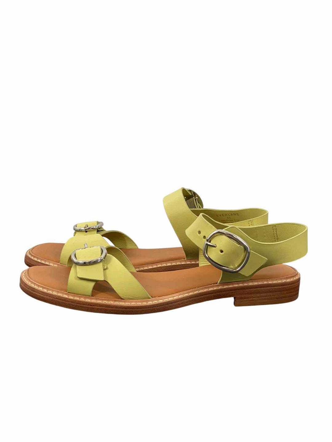 Everlane Shoe Size 9.5 Green Twin Buckle Sandals