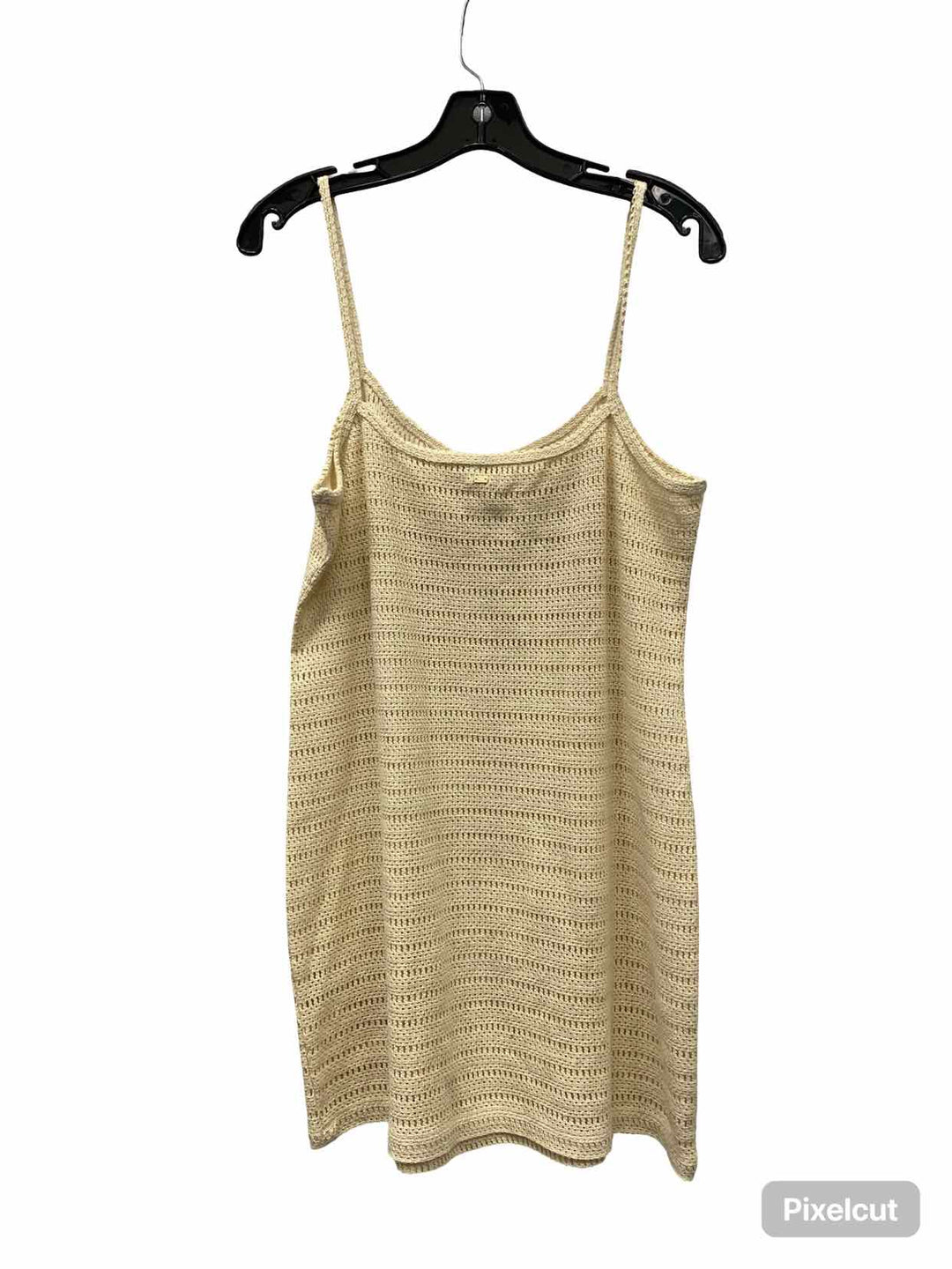 Billabong Size L Tan crochet 96% Cotton Dress