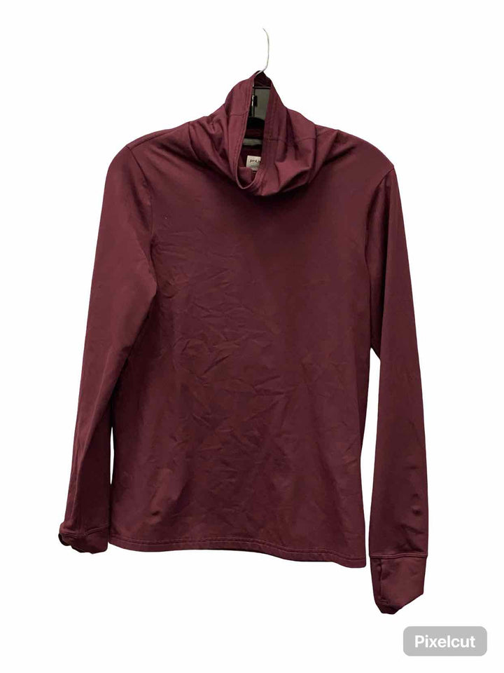 PrAna Size M Burgundy Athletic Long Sleeve