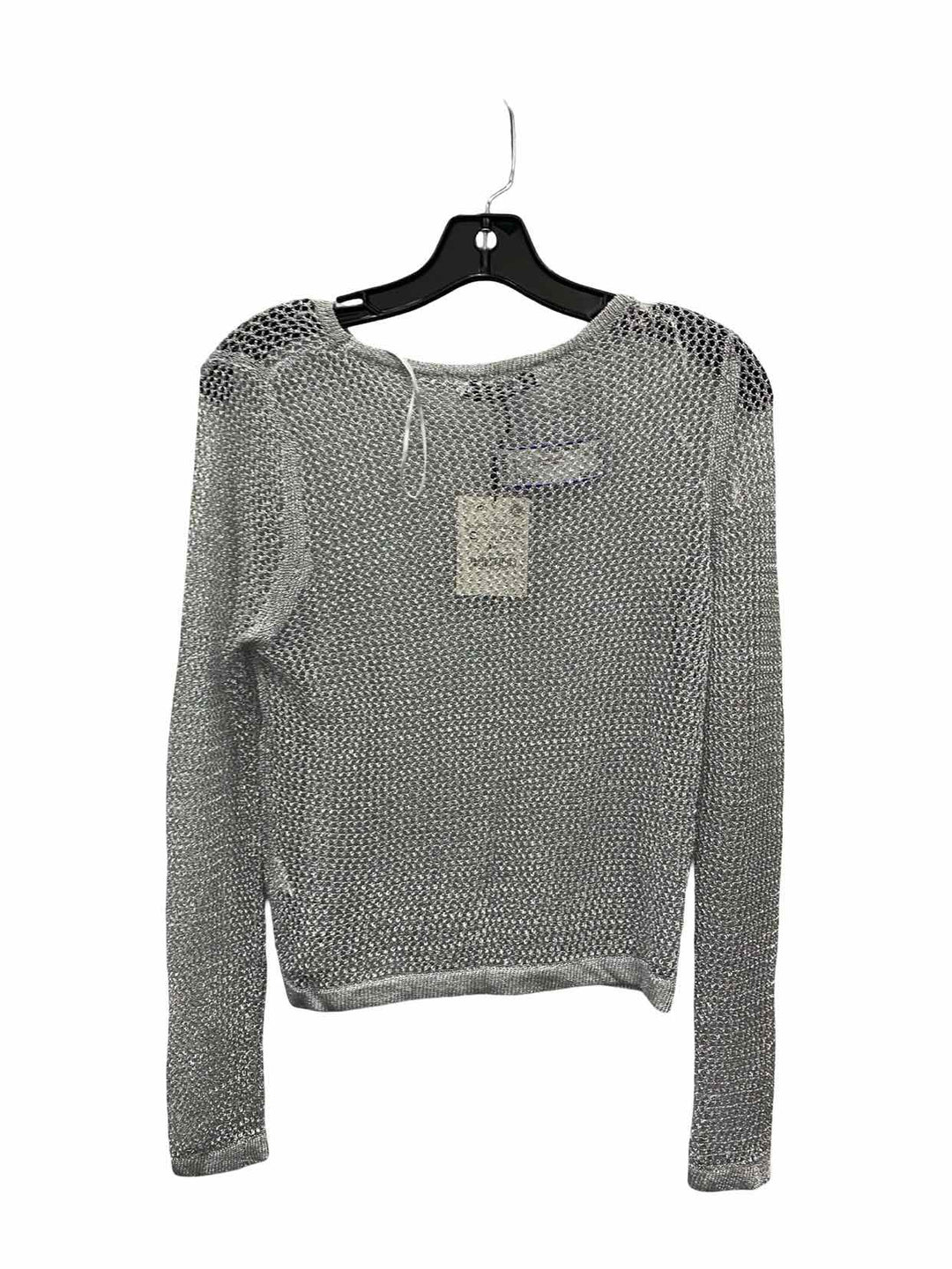 ZARA Size S Silver Mesh Long Sleeve Shirts