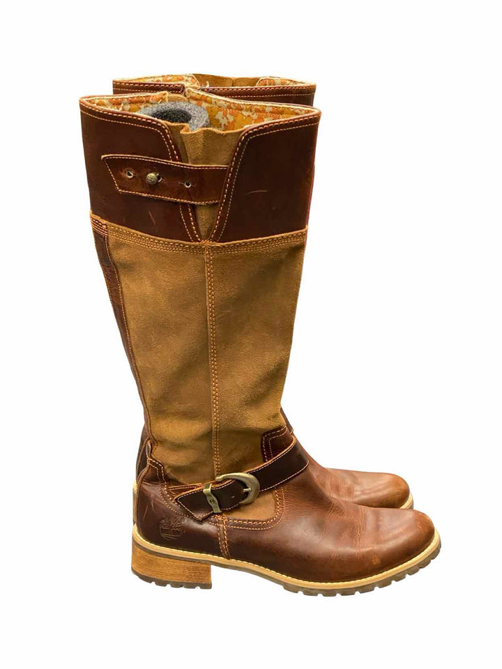 Timberland Shoe Size 7.5 Brown Leather Bethel Heights Boots(knee)
