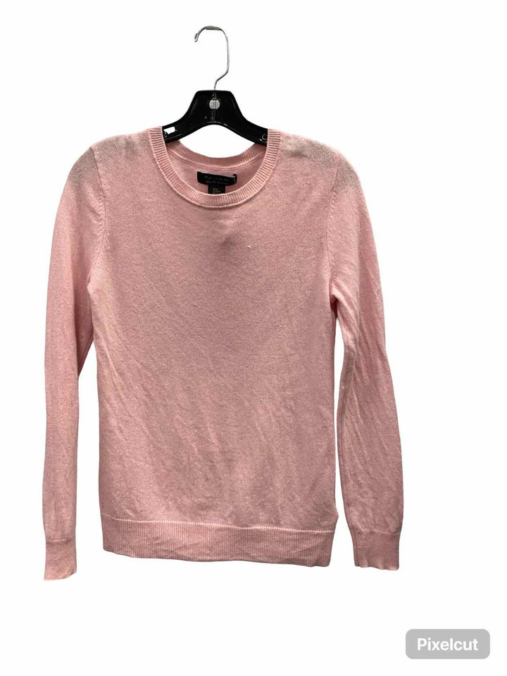 Tahari Size M Pink 100% 2-ply cashmere Sweater