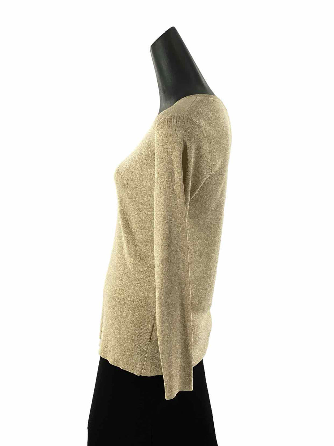 Eileen Fisher Size S Tan Sparkle Long Sleeve Shirts