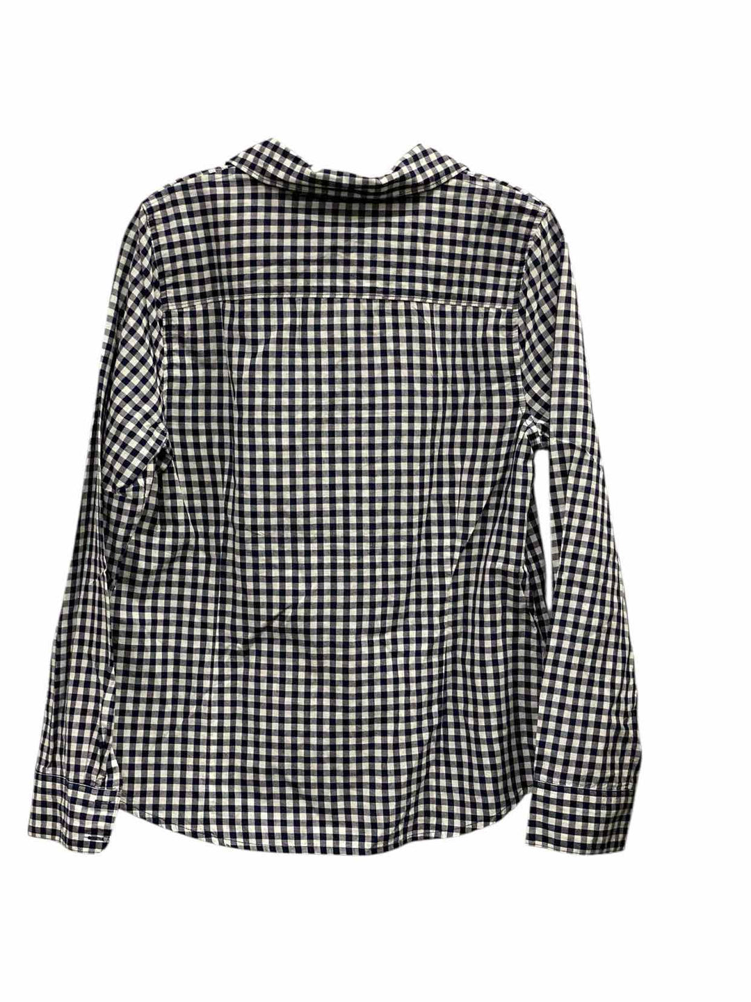 Crown & Ivy Size M Blue White Plaid Long Sleeve Shirts