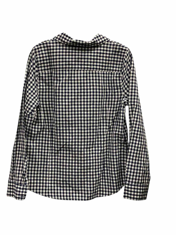 Crown & Ivy Size M Blue White Plaid Long Sleeve Shirts