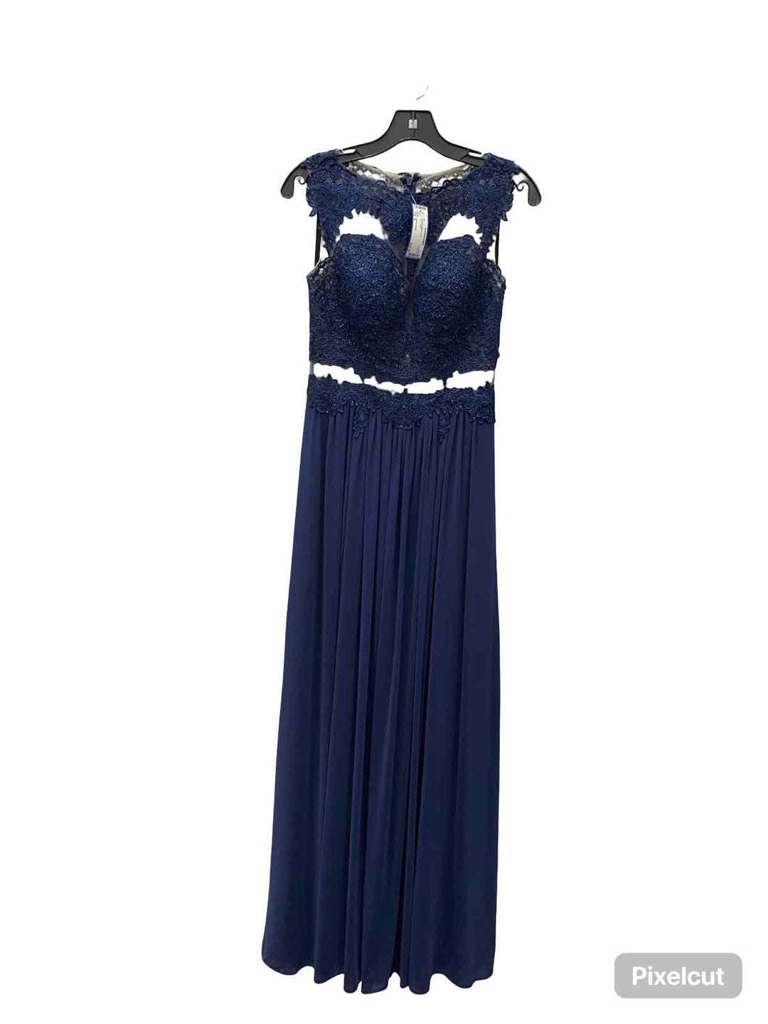 JVN by Jovani Size 4 Blue Floral Formal Dress(Long)