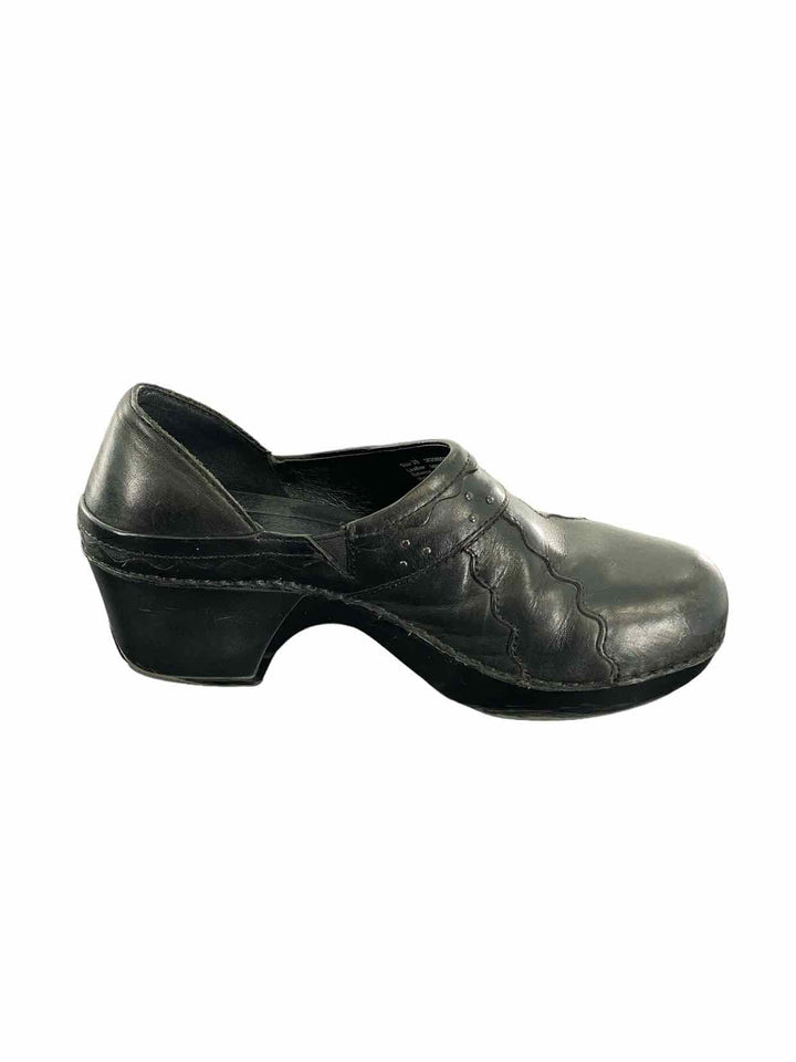 Dansko Shoe Size 39 Black Leather Clogs