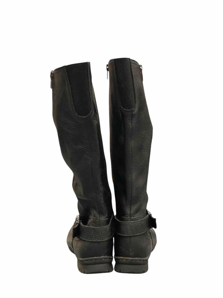 BOC Shoe Size 7.5 Black Leather Boots(knee)