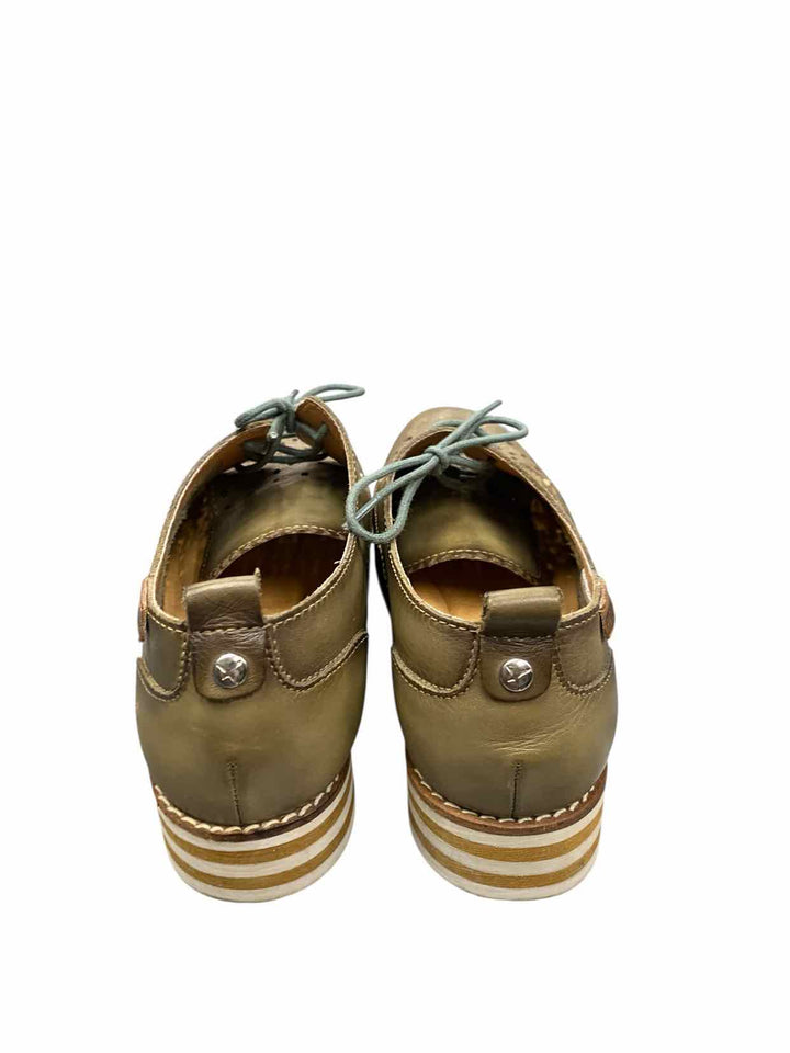 Pikolinos Shoe Size 36 Olive Leather Royal Derby Loafers