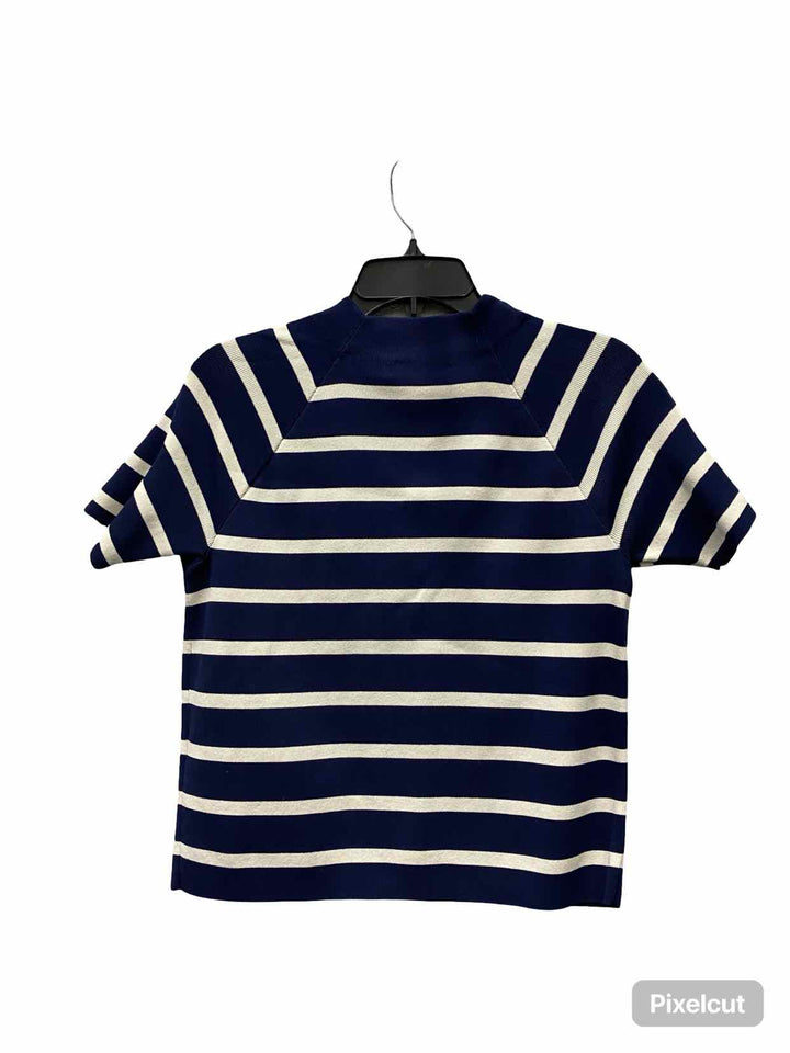 Ralph Lauren Size L Blue White Stripe Short Sleeve Shirts