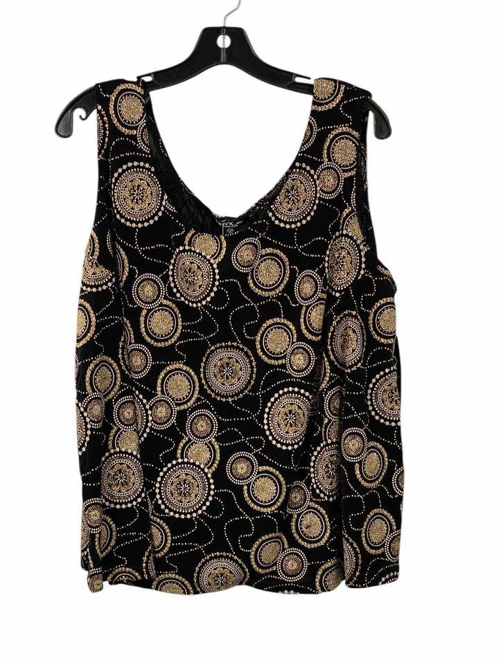 Onyx Nites Size 3X Black Multi sequined Tank Top