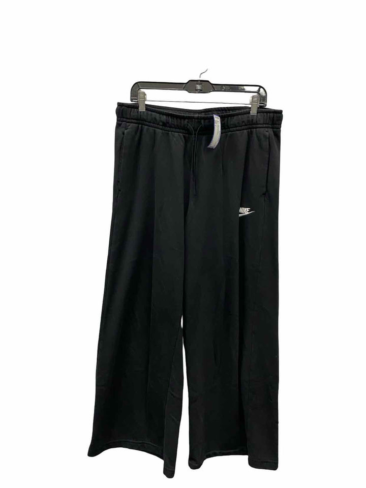 Nike Size L Black 80% Cotton Athletic Pants